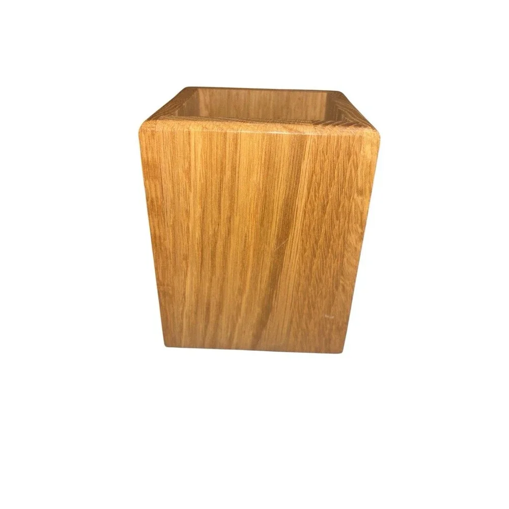 CUTCO Kitchen Tool Utensil Oak Wood Box Block Caddy Container Holder Made In USA